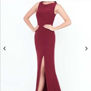 Dark red prom dress